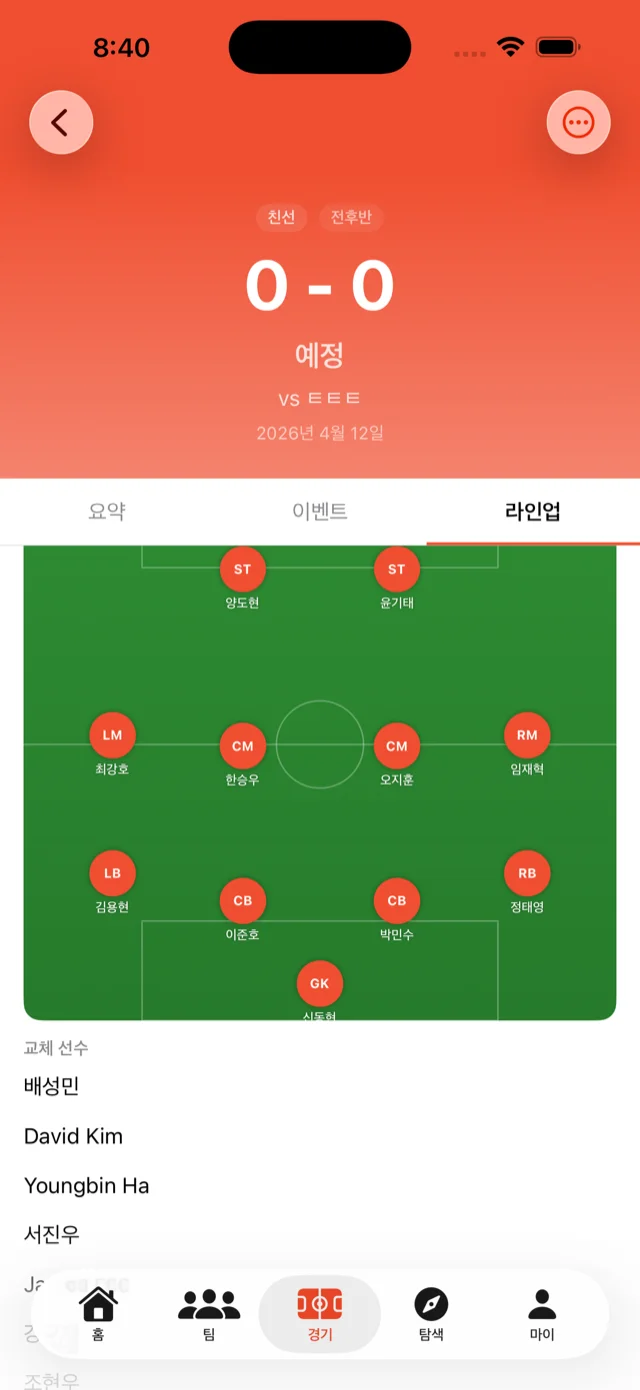 Lineup recommendation